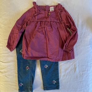 Carters Top and Jeans Outfit